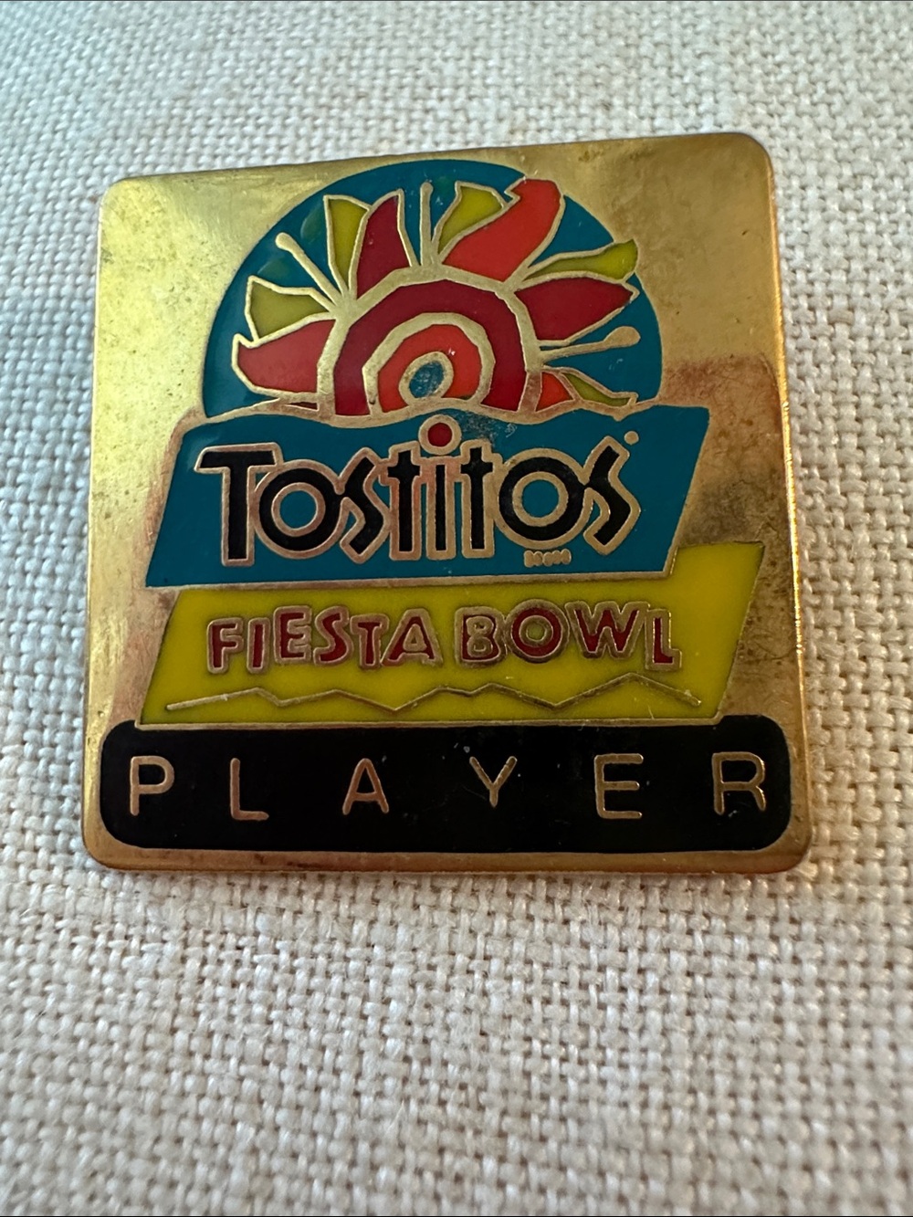 Vintage Fiesta Bowl Player Enamel Pin